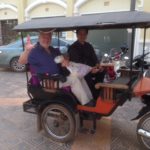 Bobby & Peter arrive at Church of God Siem Reap Sunday morning